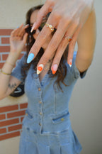 Bali Sunset — press-on nails faits main Mimi