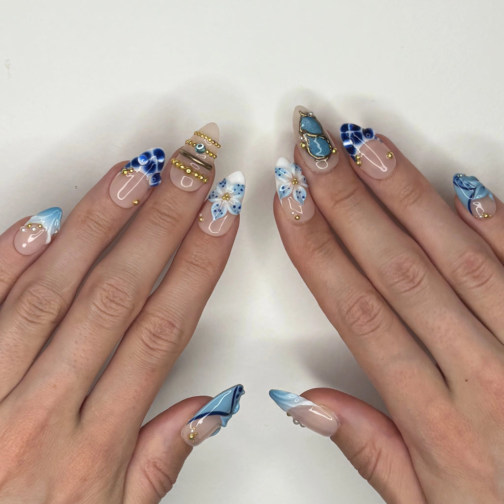 Mystic Vacation — press-on nails faits main Mimi