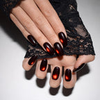 Red Cat Eye — press-on nails faits main Mimi