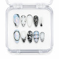 Liquid Metal — press-on nails faits main Mimi