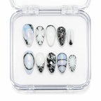 Liquid Metal — press-on nails faits main Mimi
