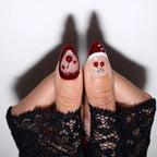Cherry Christmas — press-on nails faits main Mimi