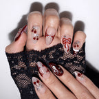Cherry Christmas — press-on nails faits main Mimi