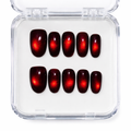 Red Cat Eye — press-on nails faits main Mimi