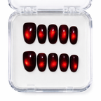 Red Cat Eye — press-on nails faits main Mimi