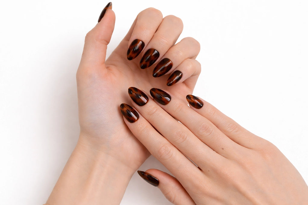 Tortoise Shell — press-on nails faits main Mimi