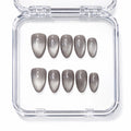 Grey Sirene — press-on nails faits main Mimi